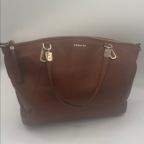 Coach Rich Brown Leather Tote - Picture 1 of 7